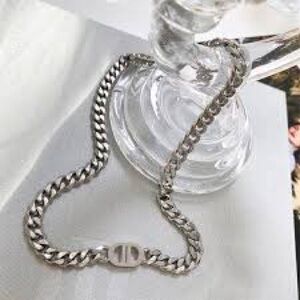 Womens Stainless Steel Designer Inspired Thick Chain Necklace